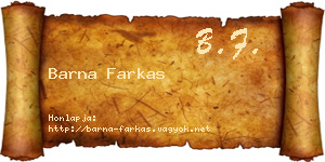 Barna Farkas névjegykártya