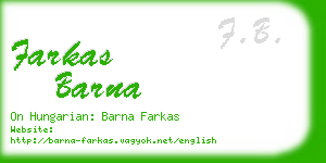 farkas barna business card